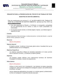 Requisitos Proyecto Trabajo de Tesis - Facultad de Ciencias ...