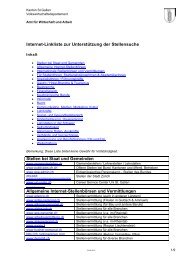 Internet-Linkliste zur Unterstützung der Stellensuche Stellen bei ...