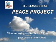 EFL CLASROOM 2.0 All we are saying --- Give Peace A Chance ...
