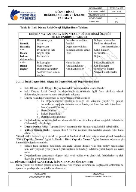 TOTM-TLM-107 DÃ¼Åme Riski DeÄerlendirme ve Ä°zleme TalimatÄ±.pdf