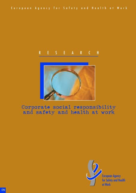 Corporate Social Responsibility And Safety And Health At Work