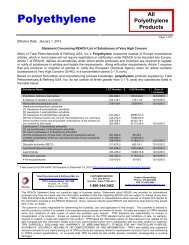 Polyethylene - Total Petrochemicals USA