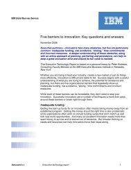 Five barriers to innovation - IBM