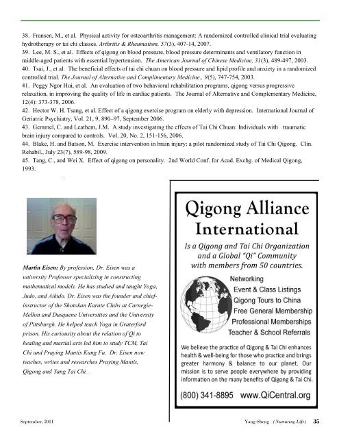 Click to download the entire September issue as a PDF - Yang-Sheng