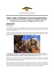 Open Letter to Ethiopian Concerning Starvation: - Abbay Media ...
