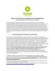 Review of IFC Performance Standards and ... - Oxfam Australia
