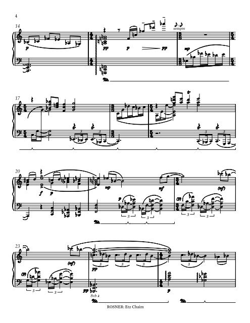 Rosner - Etz Chaim, op. 99