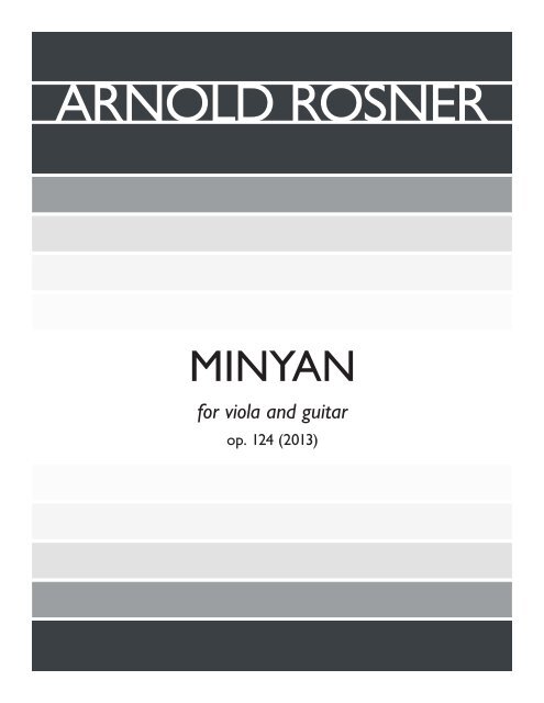 Rosner - Minyan, op. 124