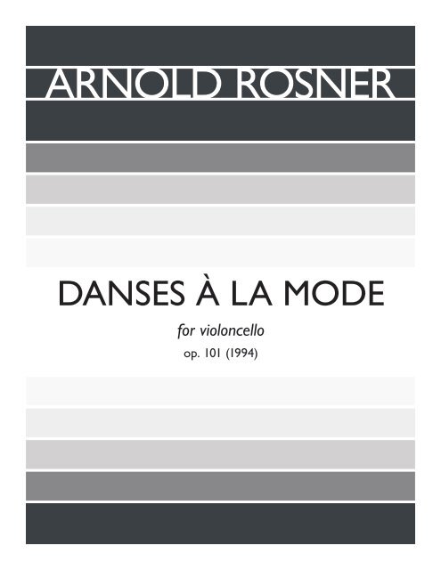 Rosner - Danses à la mode, op. 101