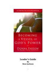 Leader's Guide Becoming a Vessel of God's Power - Donna Partow