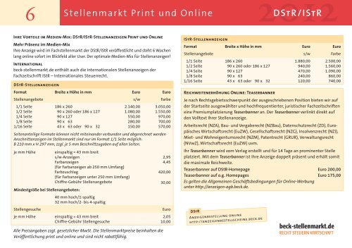 DStR/IStR - Verlag C. H. Beck oHG