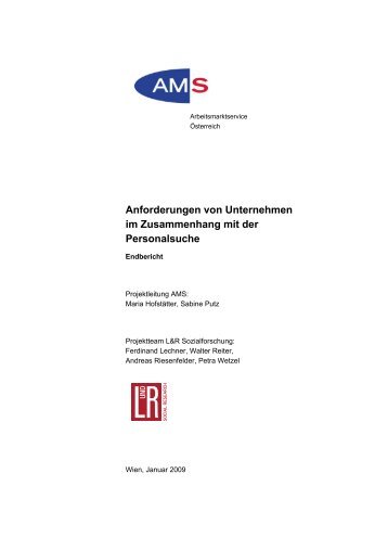 Anforderungen von Unternehmen im Zusammenhang mit der ...