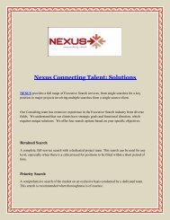 Nexus Connecting Talent: Solutions