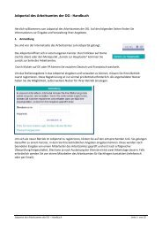 Jobportal des Arbeitsamtes der DG : Handbuch - Arbeitsamt der DG