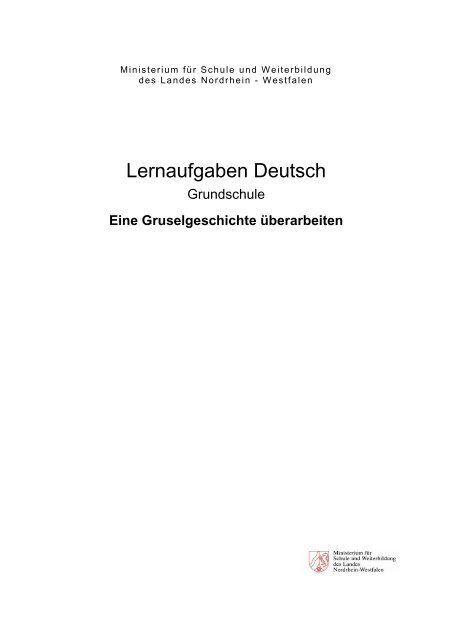 Lernaufgaben Deutsch - Standardsicherung NRW