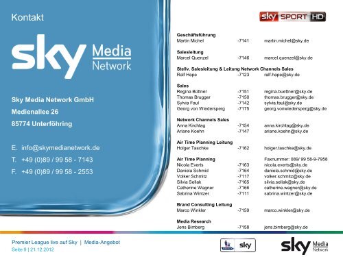 Premier League live auf Sky - Sky Media Network