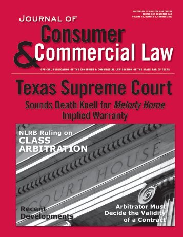 Journal of Consumer & Commercial Law - Consumer Law Section ...