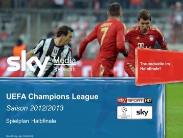 UEFA Champions League Saison 2012/2013 - Sky Media Network
