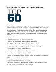 50 Ways You Can Grow Your USANA Business - Pete Zdanis