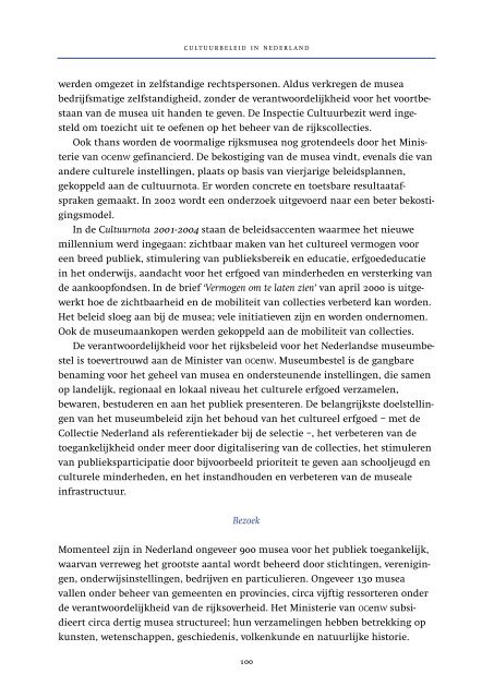 Cultuurbeleid in Nederland - OCW - 2002