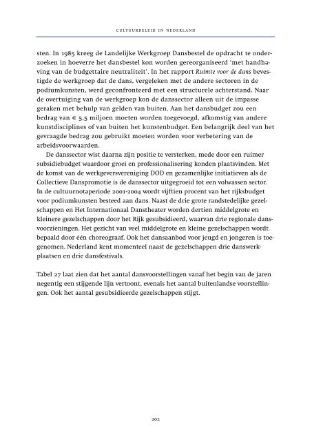 Cultuurbeleid in Nederland - OCW - 2002