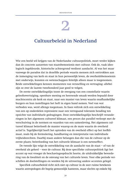 Cultuurbeleid in Nederland - OCW - 2002