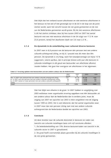 Culturele diversiteit in de besturen en onder het personeel van ...