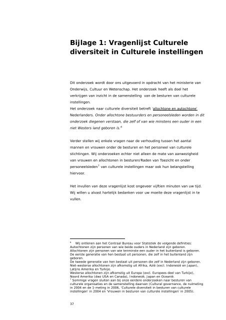 Culturele diversiteit in de besturen en onder het personeel van ...