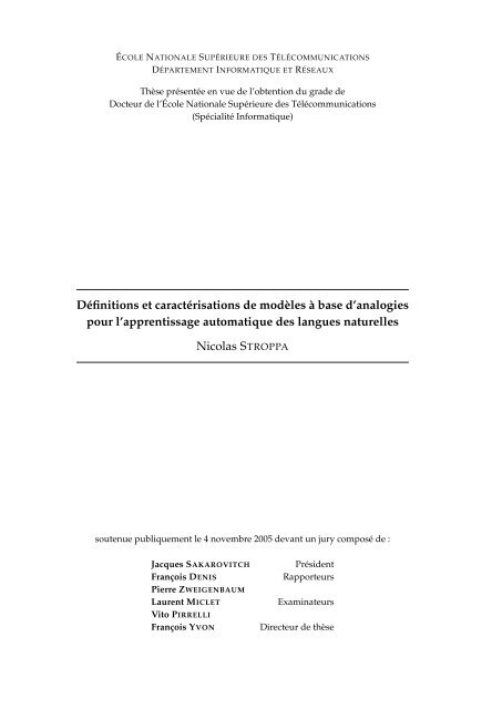 D finitions Et Caract risations De Mod les Base D analogies Pour L 