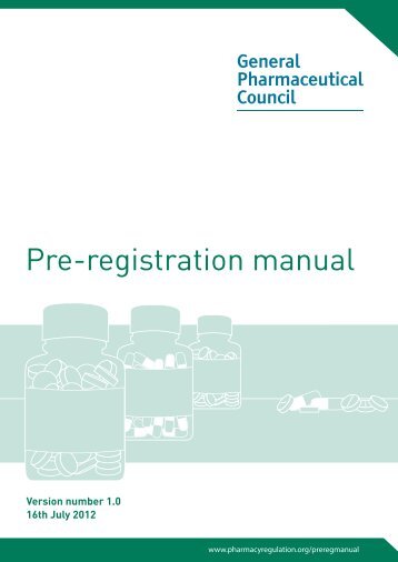 GPhC Pre-reg cover.psd - General Pharmaceutical Council