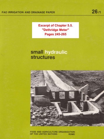 FAO I&D Paper No. 26-1 Small Hydraulic Structures - Sakia.org