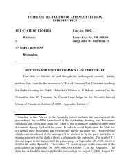 State's Petition for Writ of Common Law Certiorari - Miami Dade ...