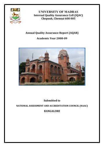 Academic Year 2008-2009 - University of Madras