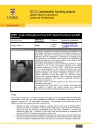 Tongji and Shanghai Jiao Tong Collaborations in BE - UNSW ...