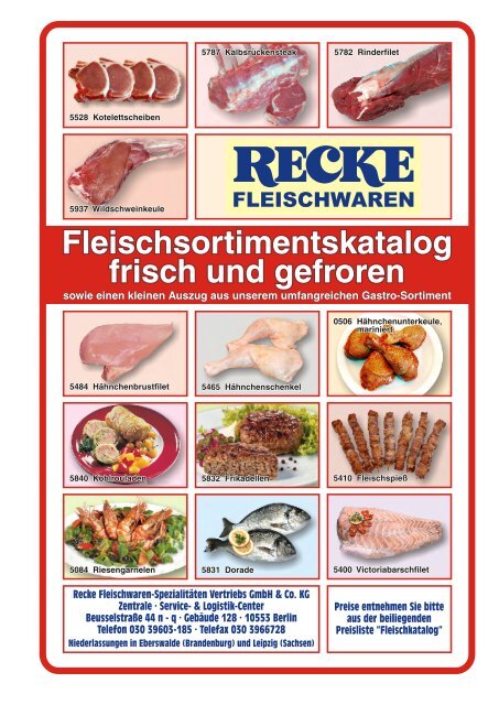 Fleischsortiment - RECKE Fleischwaren-Spezialitäten Vertriebs ...