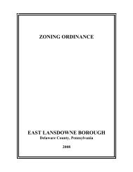 East Lansdowne Borough Zoning Ordinance Update - E-Library
