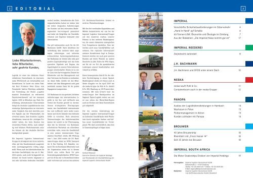 IMPERIAL News Ausgabe 01/2005 - Imperial Logistics International