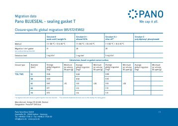 Pano BLUESEAL – sealing gasket T - Pano GmbH