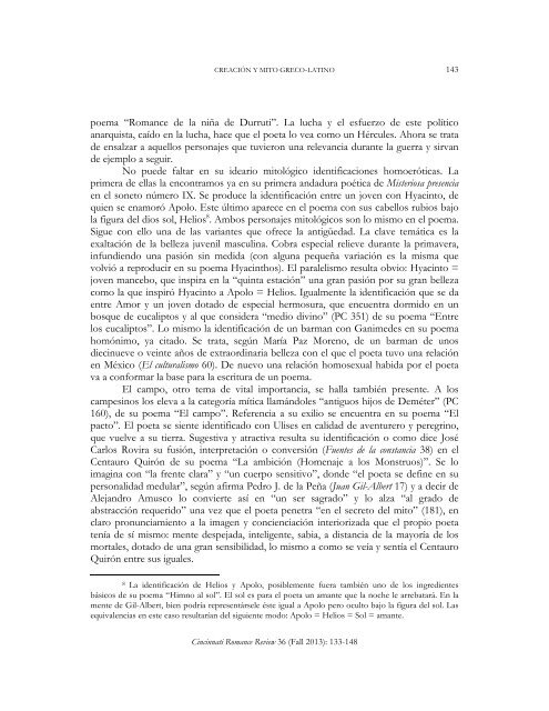 CreaciÃ³n y mito greco-latino en la poesÃ­a de Juan Gil-Albert. Una ...