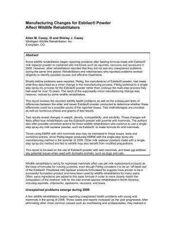 PDF 2.7 MB - WildAgain Wildlife Rehabilitation