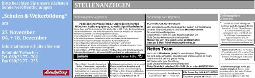 702 Fax 089/23 77 - 235 STELLENANZEIGEN - Abendzeitung