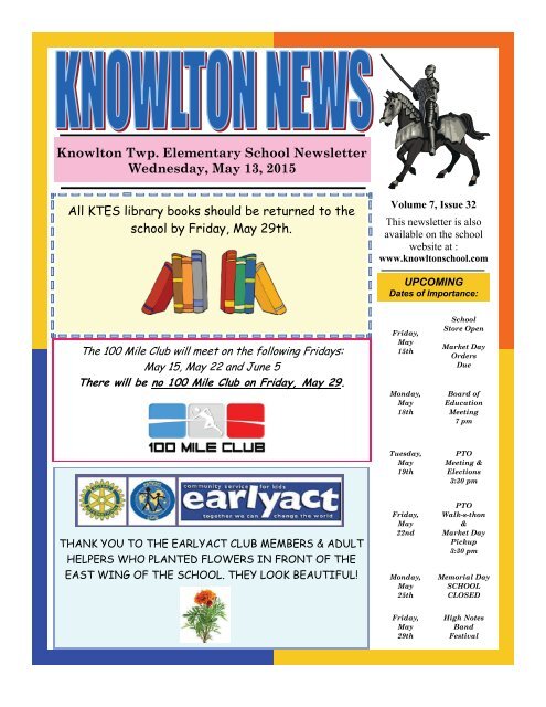 News - Knowlton Township Elementary School