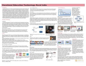 Vocational Education Technolgy: Rural India