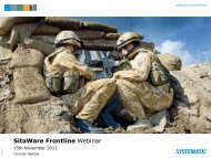 SitaWare Frontline Webinar - Business Review Webinars