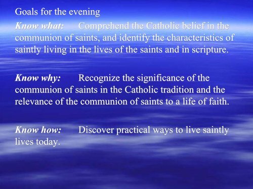 The communion of saints - St. Thomas Aquinas