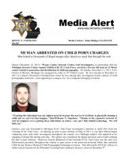 MI MAN ARRESTED ON CHILD PORN CHARGES - Sheriff Connect