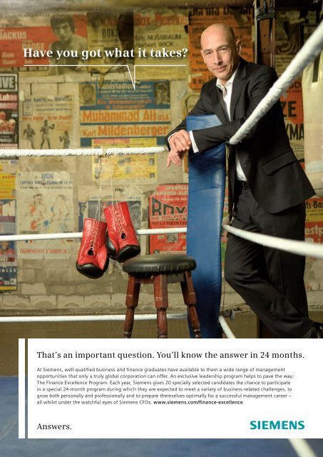 Ausgabe 1/2011 - Staufenbiel Karrieremagazin