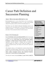 Career Path Definition and Succession Planning - Best Practices, LLC