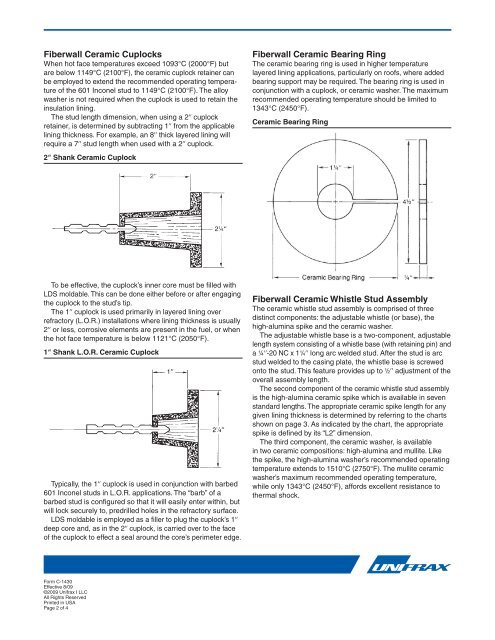 Product Information Sheet - Unifrax