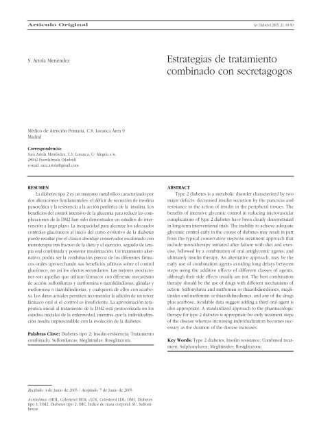 Avances en DiabetologÃ­a - Sociedad EspaÃ±ola de Diabetes